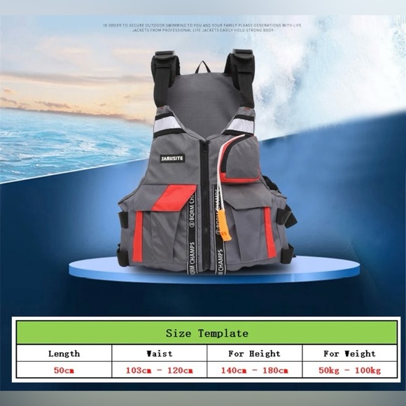 Jurasite Impact Jacket, Wakeboard Vest for Fishing Sailing Surfing Boating New - Picture 8 of 17
